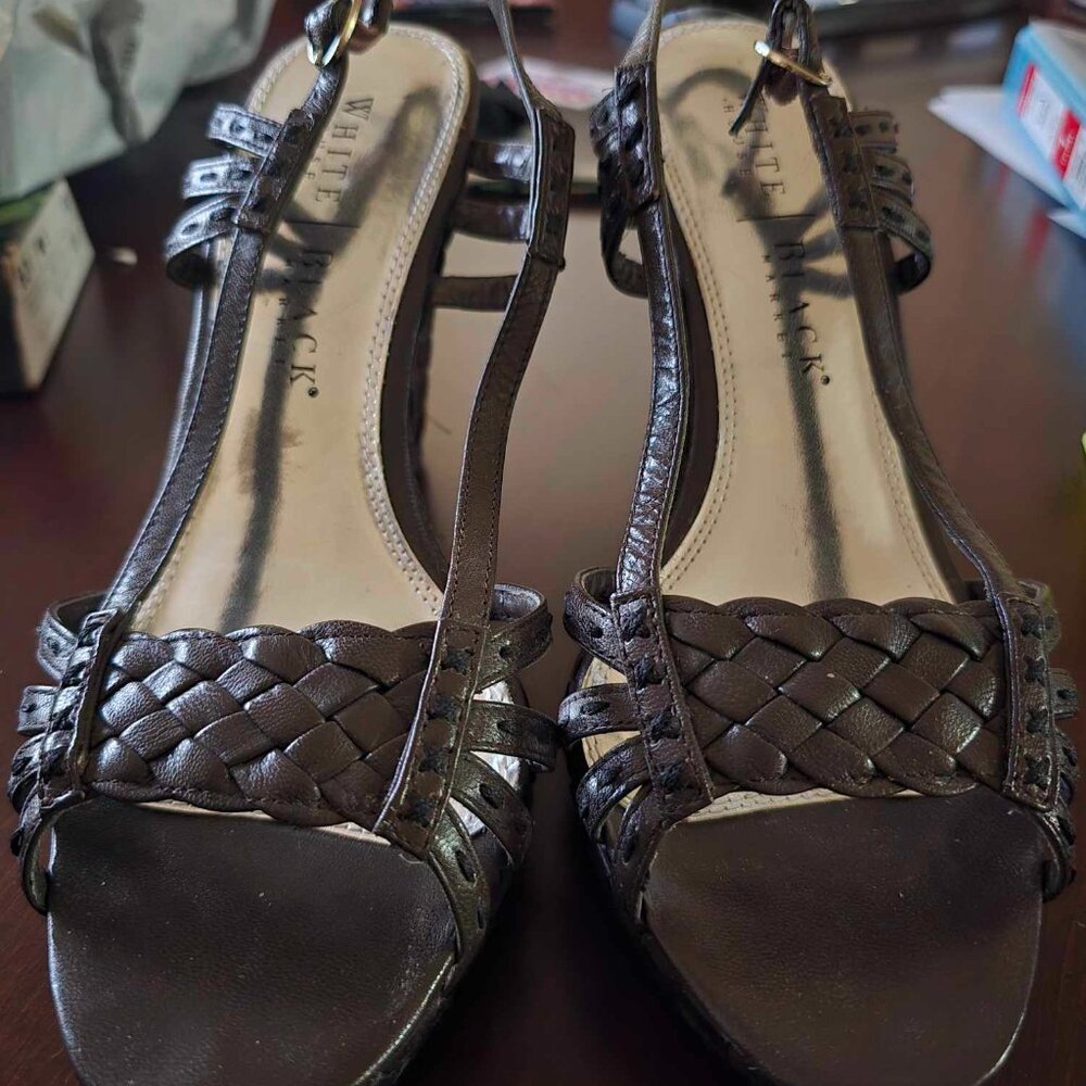 White House Black Market Brown Sandal Wedge Size 8.5 M